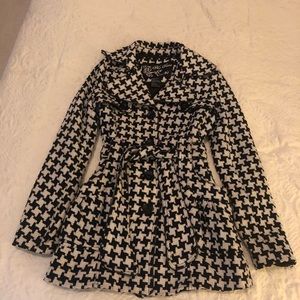 Houndstooth Pea Coat